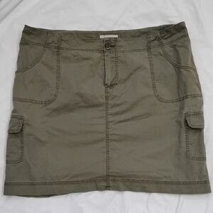 Merona Khaki Mini Skirt with Pockets